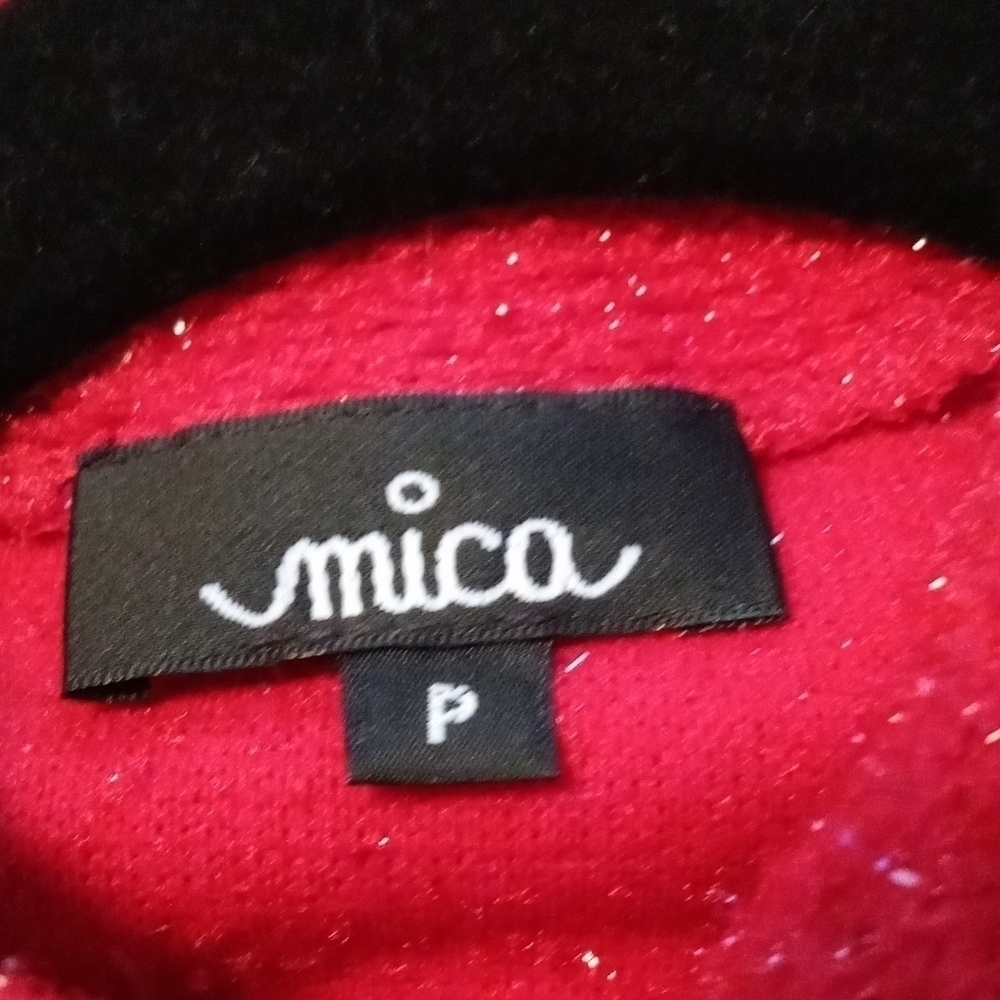 NWT MICA red party dress red turtleneck petite - Picture 11 of 12